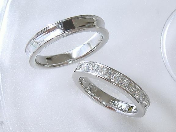 婚約指輪と結婚指輪を1つにしたオーダー例