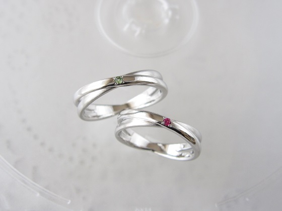他にはないデザインの結婚指輪オーダー例